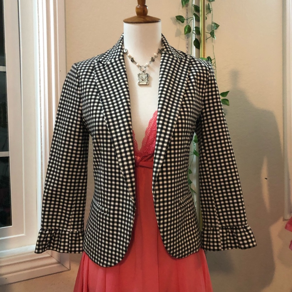 Gingham Blazer